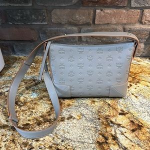MCM Medium Klara Visetos Leather Shoulder Bag